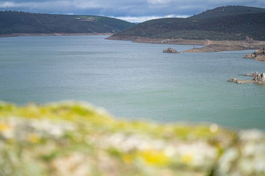 One of the largest water reservoirs in Spain, Ricobayo reservoir in the province of Zamora, Spain.