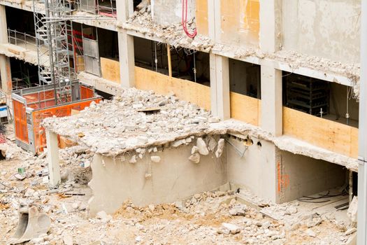 Demolition site of a building