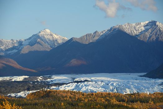 autumn at matanuska glacier in alaska