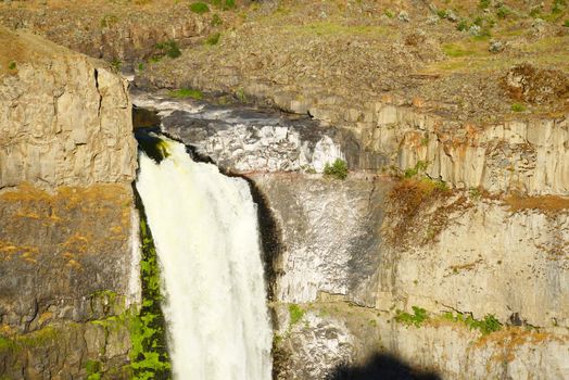 palouse falls in eastern washington in late afternoon