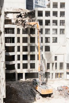 Demolition site of a building