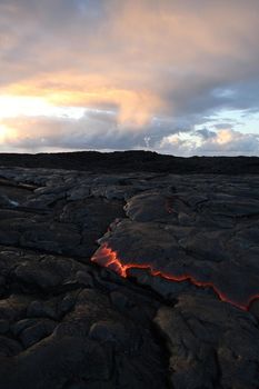 lava flow in hawaii