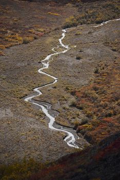 river delta in denali national park alaska