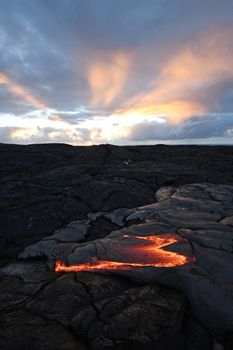 lava flow in hawaii