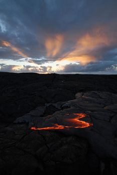 lava flow in hawaii