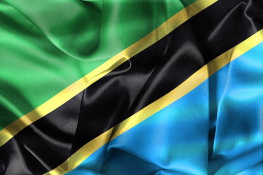 3D-Illustration of a Tanzania flag - realistic waving fabric flag.