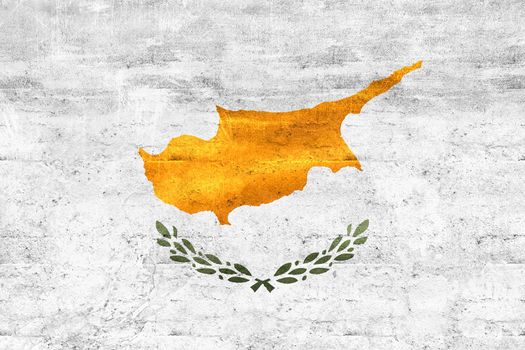 Cyprus flag - realistic waving fabric flag