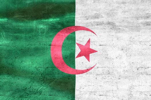 Algeria flag - realistic waving fabric flag