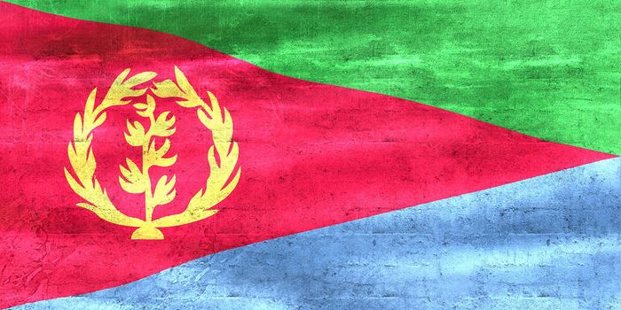 Eritrea flag - realistic waving fabric flag