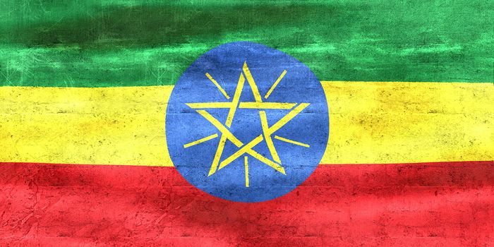 Ethiopiaflag - realistic waving fabric flag