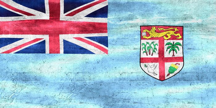 Fiji flag - realistic waving fabric flag