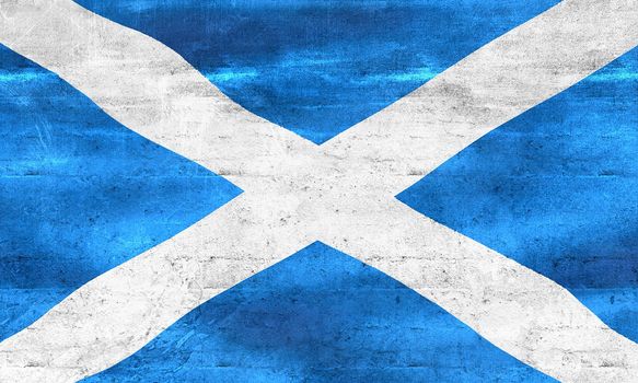 Scotland flag - realistic waving fabric flag