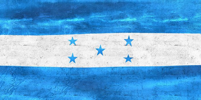 Honduras flag - realistic waving fabric flag