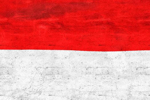 Indonesia flag - realistic waving fabric flag