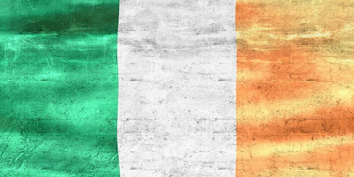 Ireland flag - realistic waving fabric flag