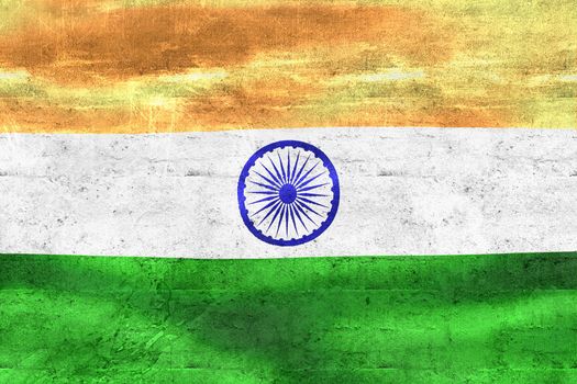 India flag - realistic waving fabric flag