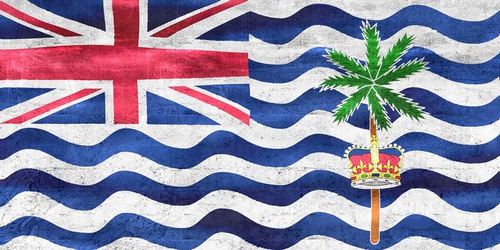 British Indian Ocean Territory flag - realistic waving fabric flag