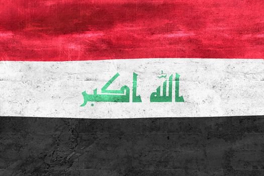 Iraq flag - realistic waving fabric flag