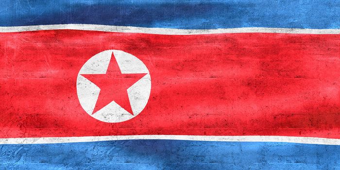 North Korea flag - realistic waving fabric flag