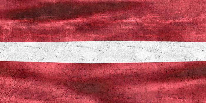 Latvia flag - realistic waving fabric flag