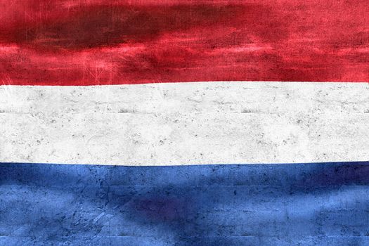 Netherlands flag - realistic waving fabric flag