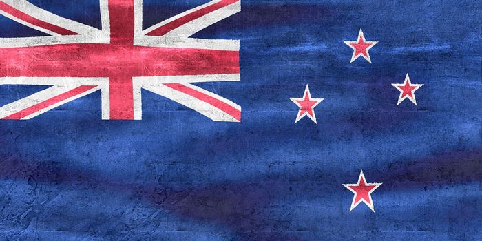 New Zealand flag - realistic waving fabric flag