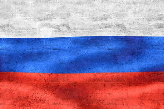 Russia flag - realistic waving fabric flag