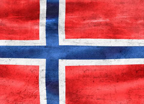 3D-Illustration of a Svalbard and Jan Mayen flag - realistic waving fabric flag.