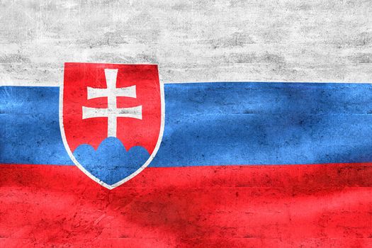 3D-Illustration of a Slovakia flag - realistic waving fabric flag.