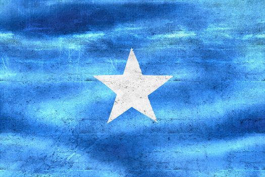 3D-Illustration of a Somalia flag - realistic waving fabric flag.