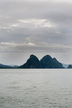 Panoramic view of Pang Nga Bay, Thailand, Asia