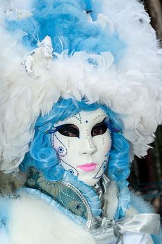 VENICE, ITALY - Febrary 7 2018: The masks of the Venice carnival 2018