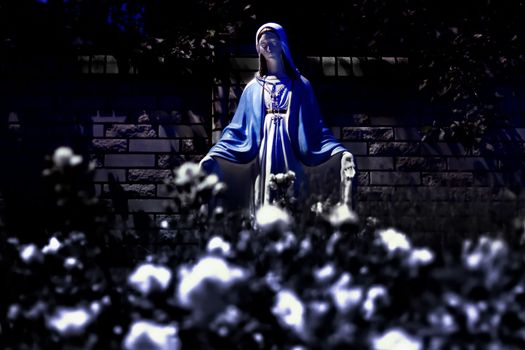 The blessed Virgin Mary statue figure Catholic praying for our lady - The Virgin Mary. High quality photo
