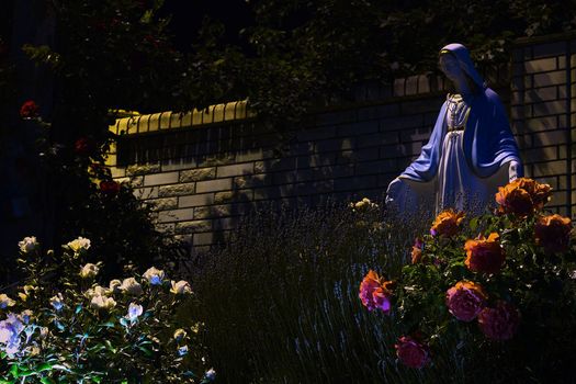 The blessed Virgin Mary statue figure Catholic praying for our lady - The Virgin Mary. High quality photo