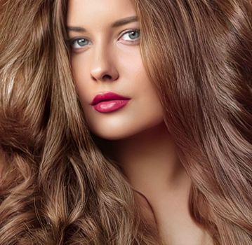 Hairstyle, beauty and hair care, beautiful woman with long natural brown hair, glamour portrait for hair salon and haircare brand