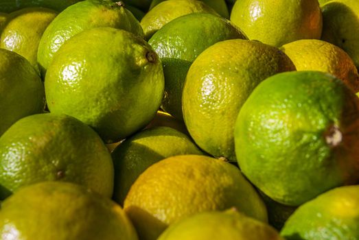 Close-up photos of lime from the garden Suitable for making background images