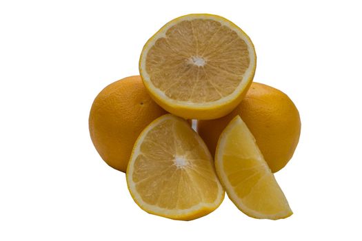 grapefruit isolated on white background, clipping path, full depth of field
