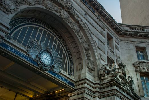 London, UK - Feb 25, 2019 : Entrance of Passage Waterloo underground station in London, England