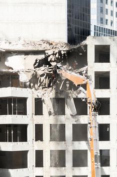 Demolition site of a building