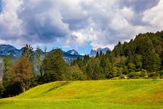 View of beautiful landscape near Bohinj, Slovenia