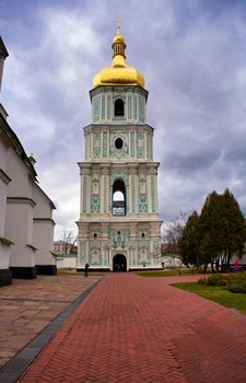 Bell tower of Saint Sophia Cathedral in Kiev, Ukraine