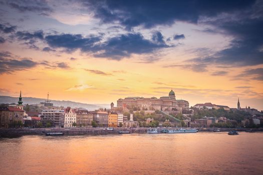Budapest and Danube river cityscape at evening, Hungary, Eastern Europe