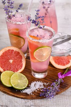 Paloma with soft delicate notes of lavender and grapefruit, very light, incredibly refreshing summer cocktail.