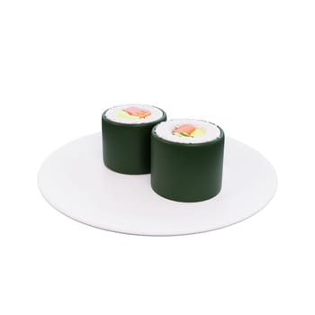 3d illustration of asian food sushi