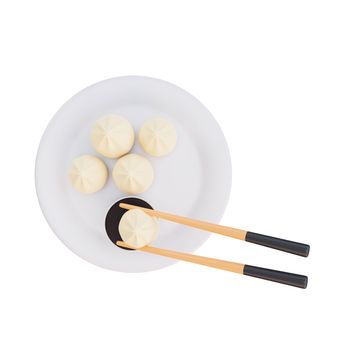 3d illustration of asian food Dumpling