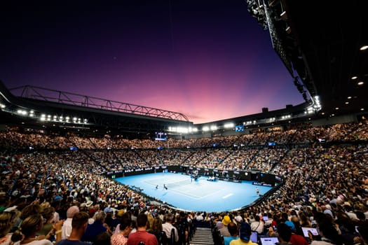 MELBOURNE, AUSTRALIA - JANUARY 23: Day 8 action of the 2023 Australian Open at Melbourne Park on January 23, 2023 in Melbourne, Australia.