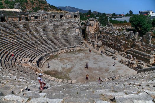 The ruins of the ancient city, the theater in the World. Demre, Antalya