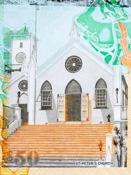 	St. Peter's Church from Bermudian money - dollar