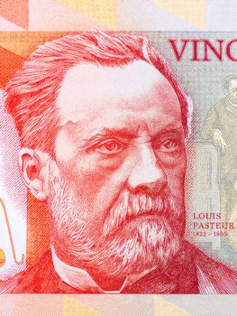 Louis Pasteur a closeup portrait from money