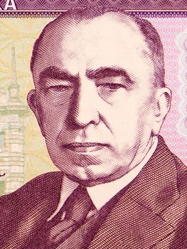 Emil Hacha a portrait from Czech money